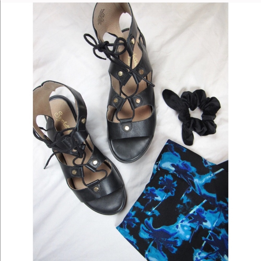 Seychelle’s “Love Affair” lace up heeled sandals